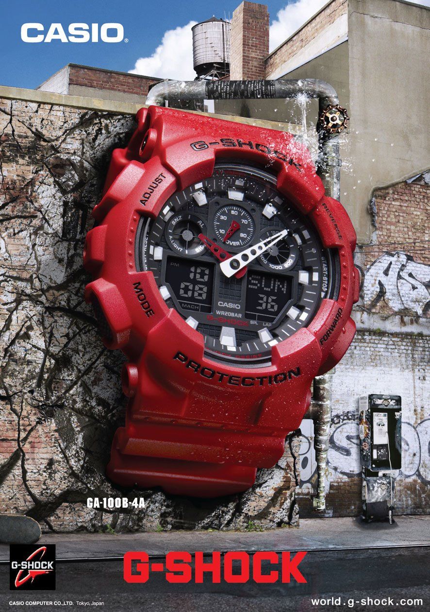 นาฬิกา คาสิโอ Casio G-Shock Standard Analog-Digital รุ่น GA-100B-4A ของแท้ รับประกัน 1 ปี
