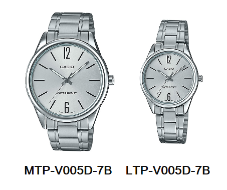 นาฬิกา คาสิโอ Casio SETคู่รัก รุ่น MTP-V005D-7B+LTP-V005D-7B ของแท้ รับประกัน 1 ปี
