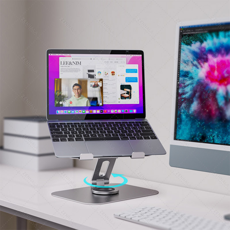 ที่วางโน๊ตบุ๊ค ขาตั้งไอแพด Aluminium【รุ่น L04】มี 2 แบบให้เลือก หมุนแกนได้ 360° | Labtop Stand