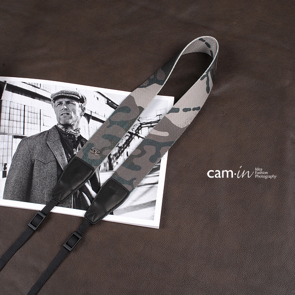 สายคล้องกล้อง cam-in ลายทหารพราง Camouflage