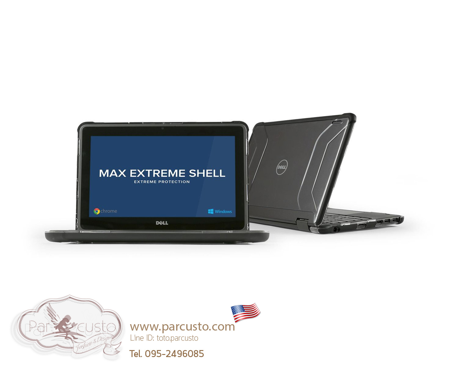 เคสกันกระแทก Dell Chromebook 3189 (2 in 1) 11 inch [Extreme Shell] จาก MAX Cases [Pre-order USA]