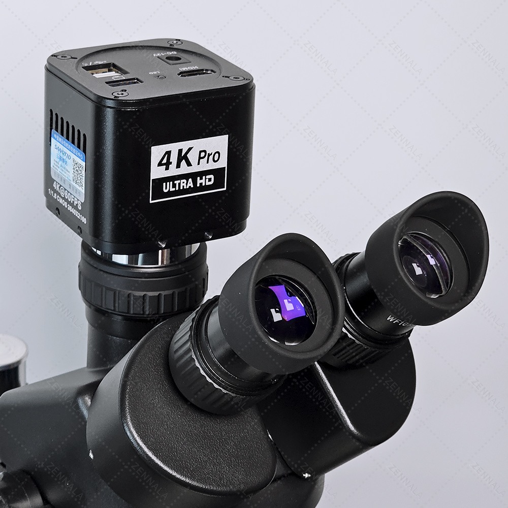 กล้องจุลทรรศน์ แบบมีแขน 360 องศา SANQTID trinocular stereo 7-45x กล้อง 4K รุ่น ZRA-45-4K