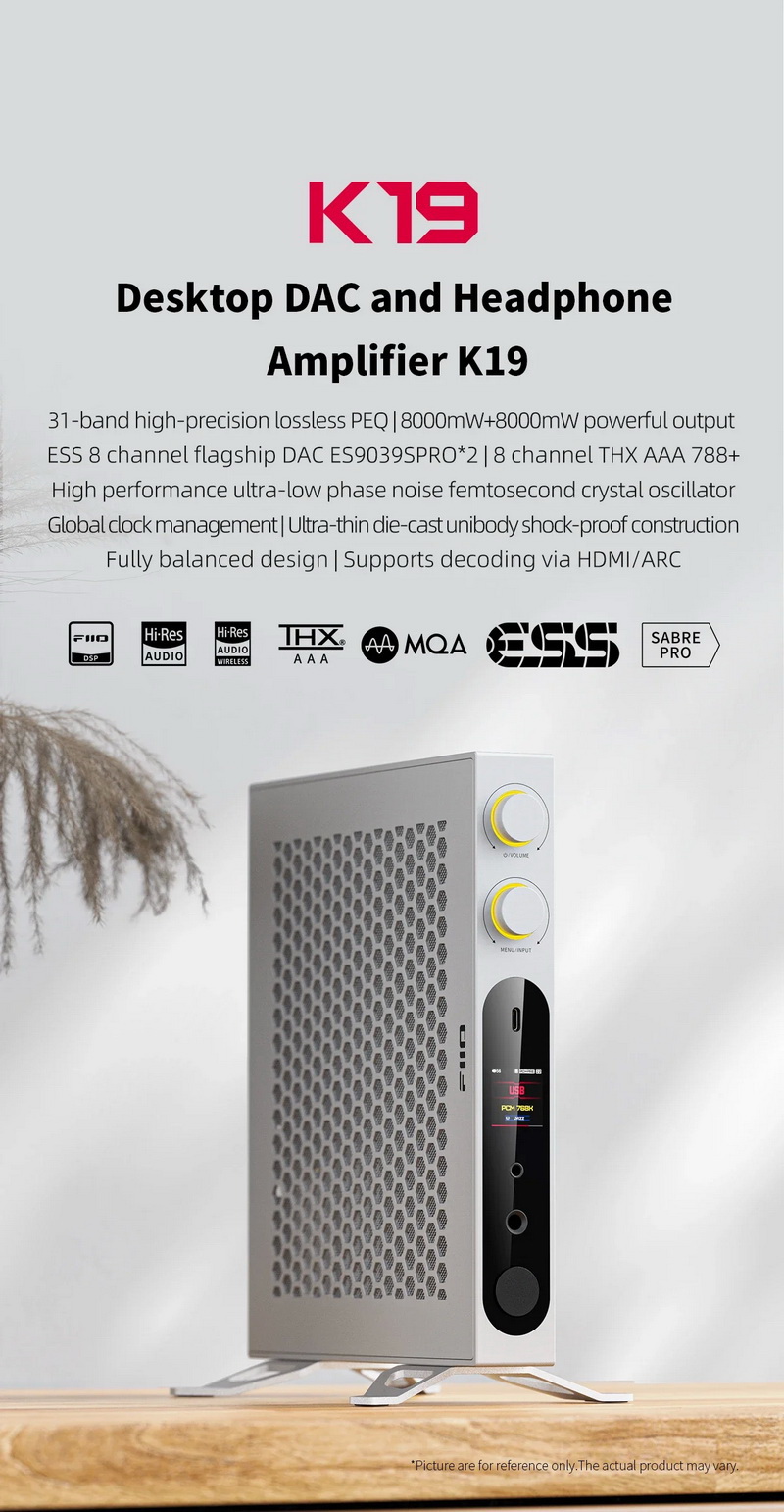 FiiO K19 DAC/AMP ตั้งโต๊ะระดับเรือธง ชิป ES9039SPRO *2 + THX AAA 788+ รองรับ MQA ประกันศูนย์ไทย