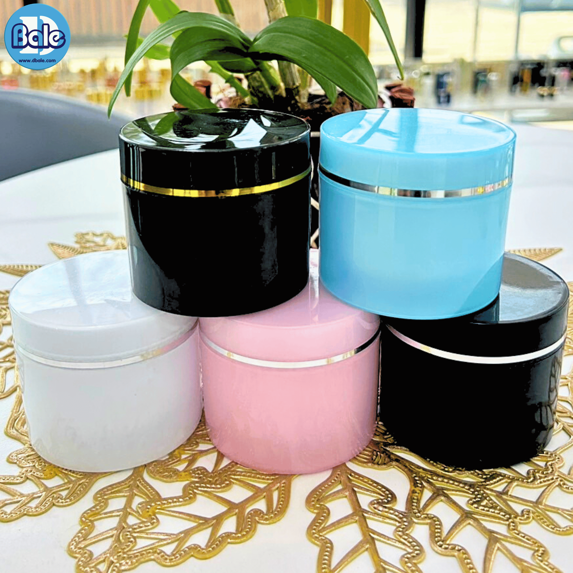 k0349 100g. กระปุกพลาสติกทรงขนมชั้น