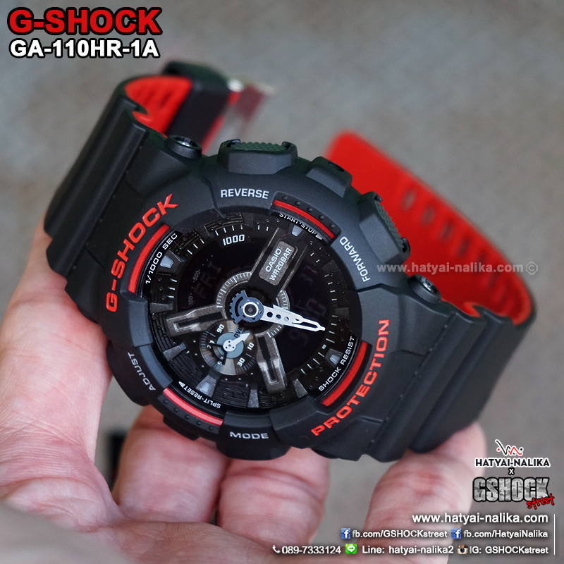 นาฬิกา Casio G-Shock Limited Heritage Black & Red (HR) series รุ่น GA-110HR-1A ของแท้ รับประกัน1ปี