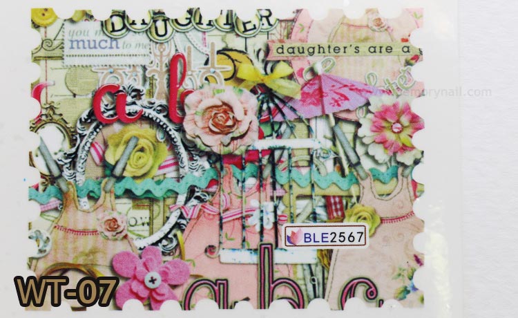 สติ๊กเกอร์ติดเล็บ ลายน้ำ