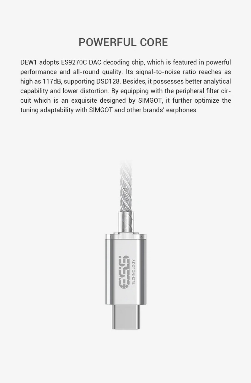 Simgot DEW1 DAC หางหนู ชิป ESS ES9270C ประกันศูนย์ไทย