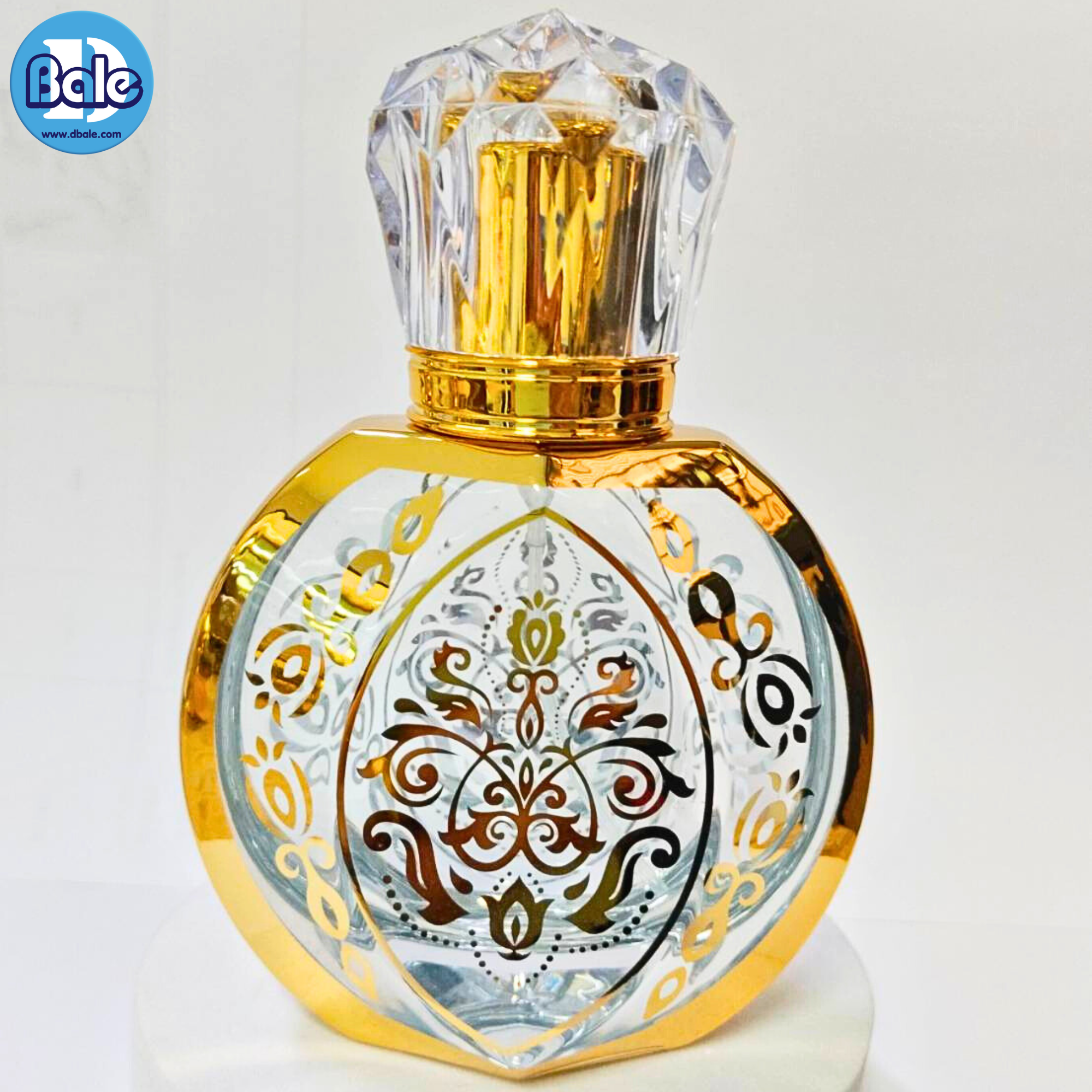 jpf185 50ml. ขวดแก้วน้ำหอมลวดลาย