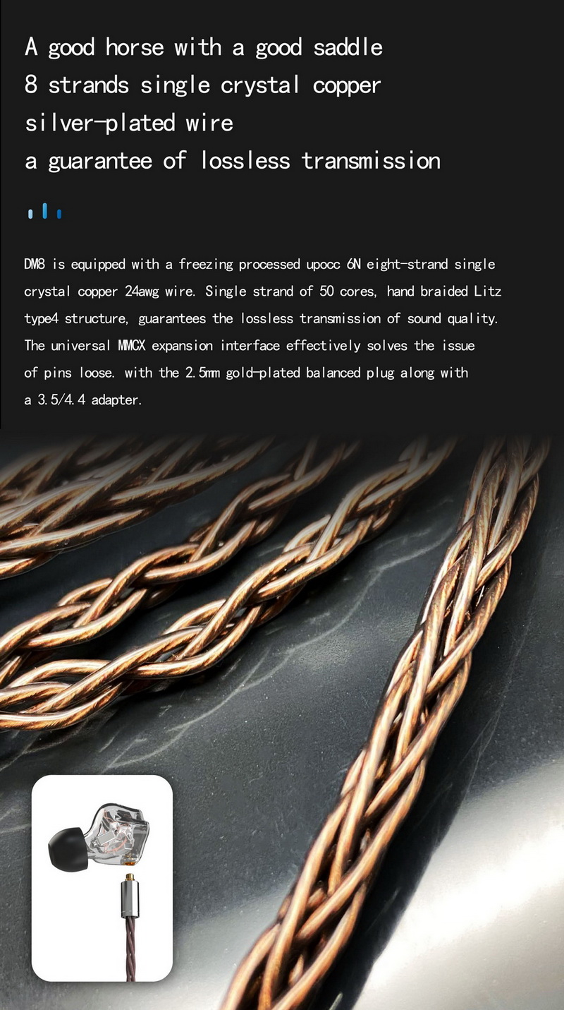 ขาย หูฟัง CIEM BGVP DM8 หูฟังหล่อหู 8 ไดรเวอร์ 8BA รองรับ Hi-Res ประกันศูนย์ไทย