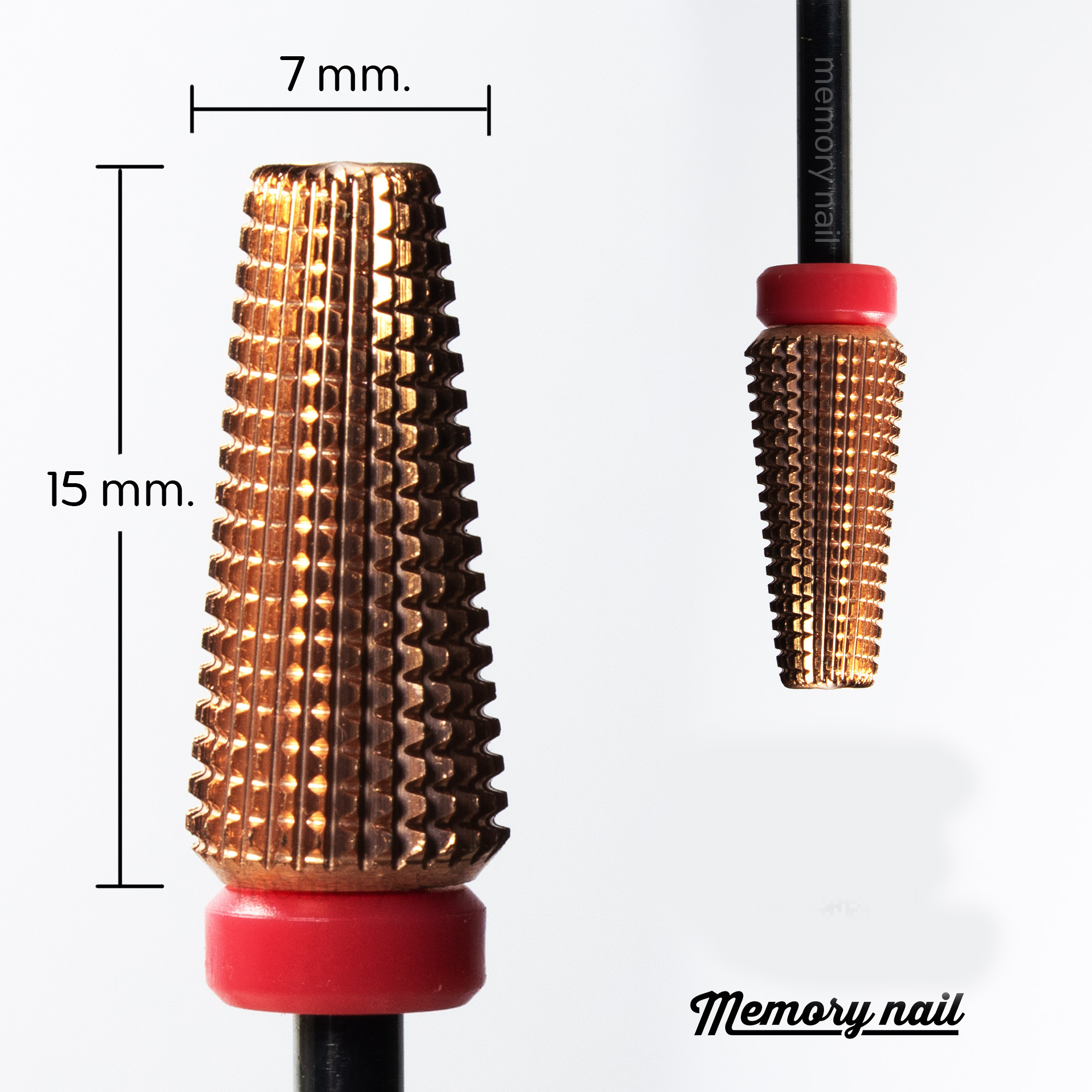 หัวเจียรเล็บ 5 IN 1 ละเอียด Rose Gold Carbide 3/32 Fine