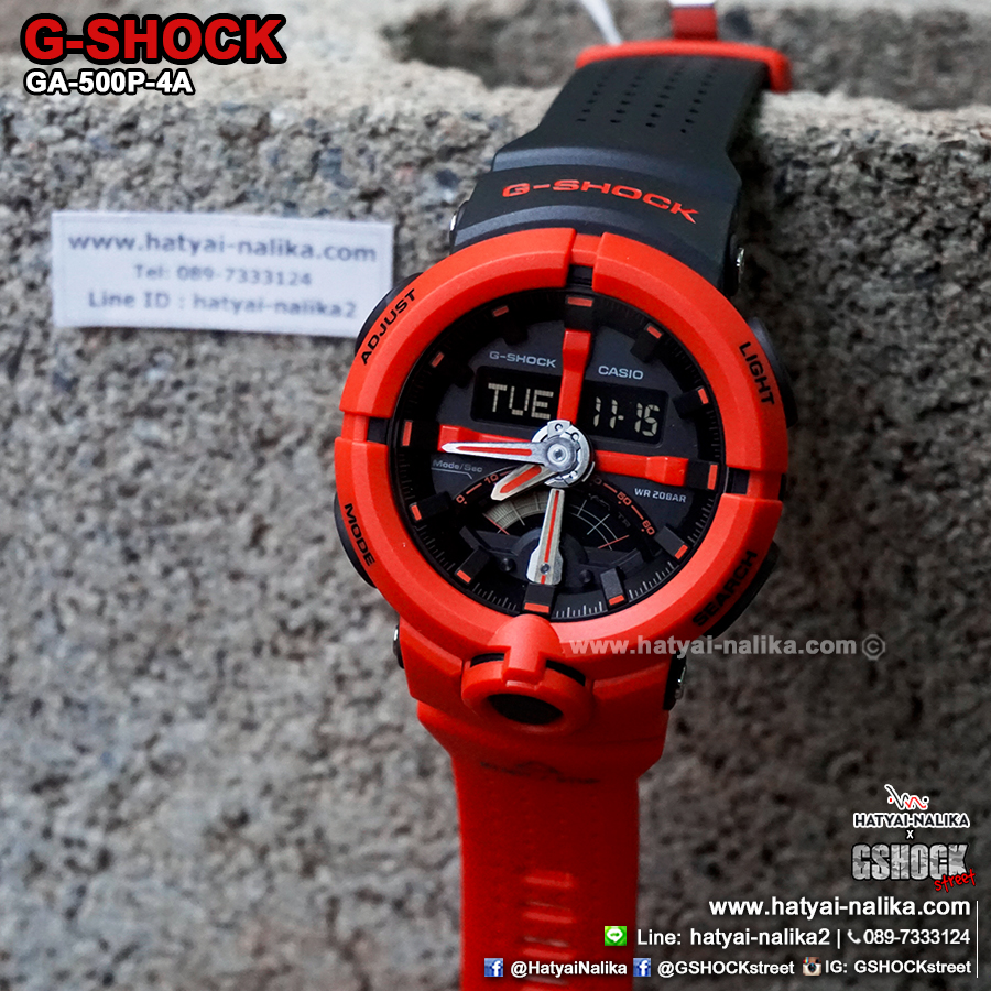 นาฬิกา Casio G-Shock GA-500P Punching pattern series รุ่น GA-500P-4A ของแท้ รับประกัน1ปี