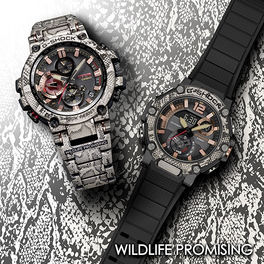นาฬิกา Casio G-SHOCK Limited WILDLIFE PROMISING 2020 African Rock Phyton รุ่น GST-B300WLP-1A ของแท้ รับประกัน1ปี