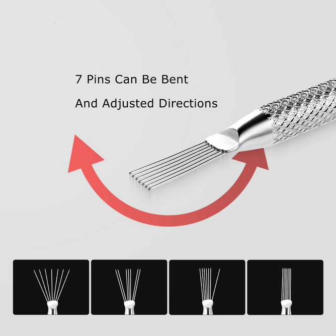 ปากกาโลหะวาดเส้น 7 เข็ม สำหรับเพ้นท์เล็บ วาดลายเส้น ดึงสีเจลใยแมงมุม #อุปกรณ์ทำเล็บ