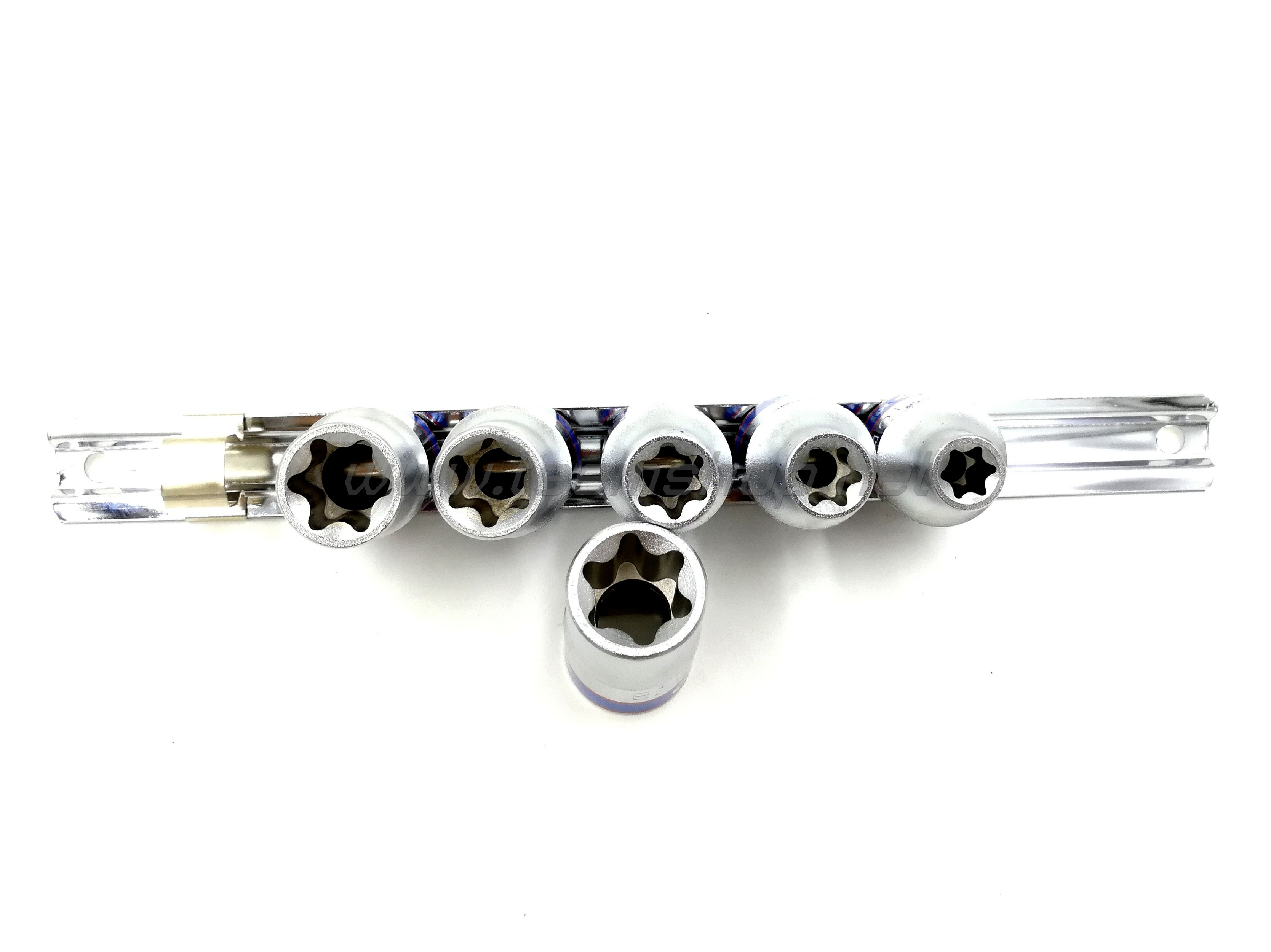 KINGTONY ลูกบล็อกดาว torx สั้น 1/2" 6ตัวชุด 4106PRC E10-E20 Made in Taiwan