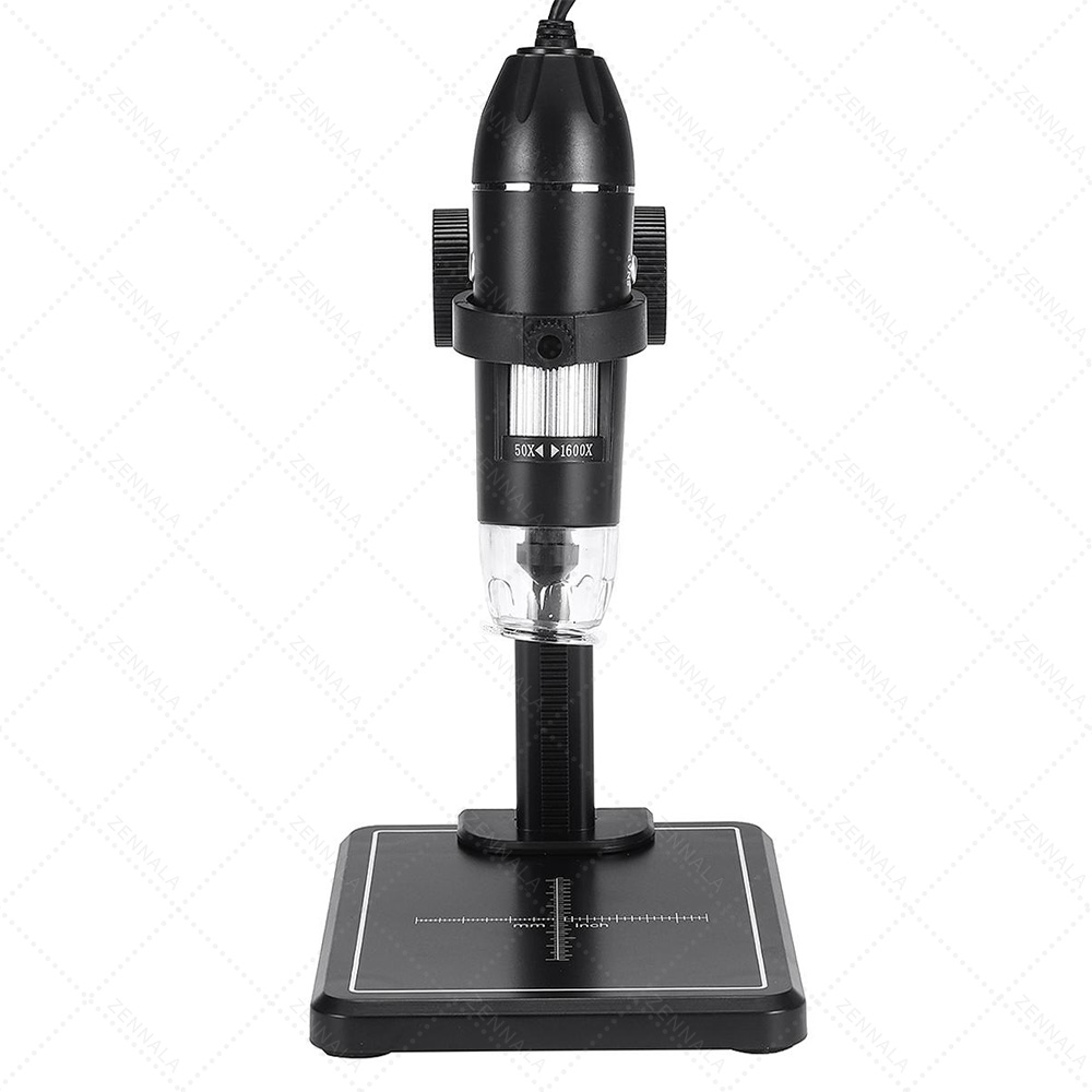 กล้องจุลทรรศน์ USB/micro/typeC 1600X mobile-PC แบบขาตั้ง + ฐานวางวัตถุ รุ่น DG02