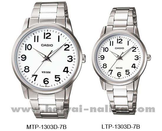นาฬิกา คาสิโอ Casio SETคู่รัก รุ่น MTP-1303D-7B+LTP-1303D-7B ของแท้ รับประกัน 1 ปี
