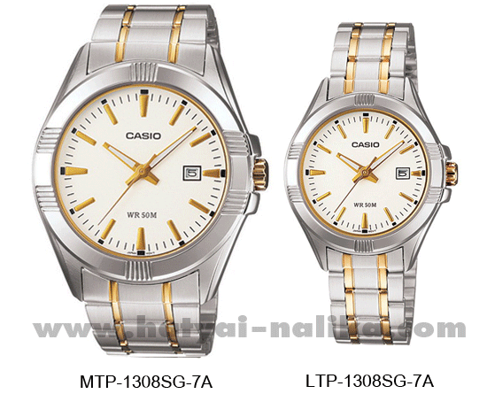 นาฬิกา คาสิโอ Casio SETคู่รัก รุ่น MTP-1308SG-7A+LTP-1308SG-7A ของแท้ รับประกัน 1 ปี