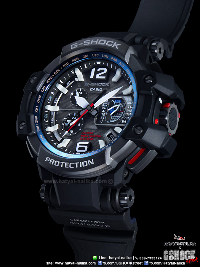 นาฬิกา Casio G-SHOCK นักบิน GRAVITYMASTER GPS Hybrid Wave Captor รุ่น GPW-1000-1A ของแท้ รับประกัน1ปี