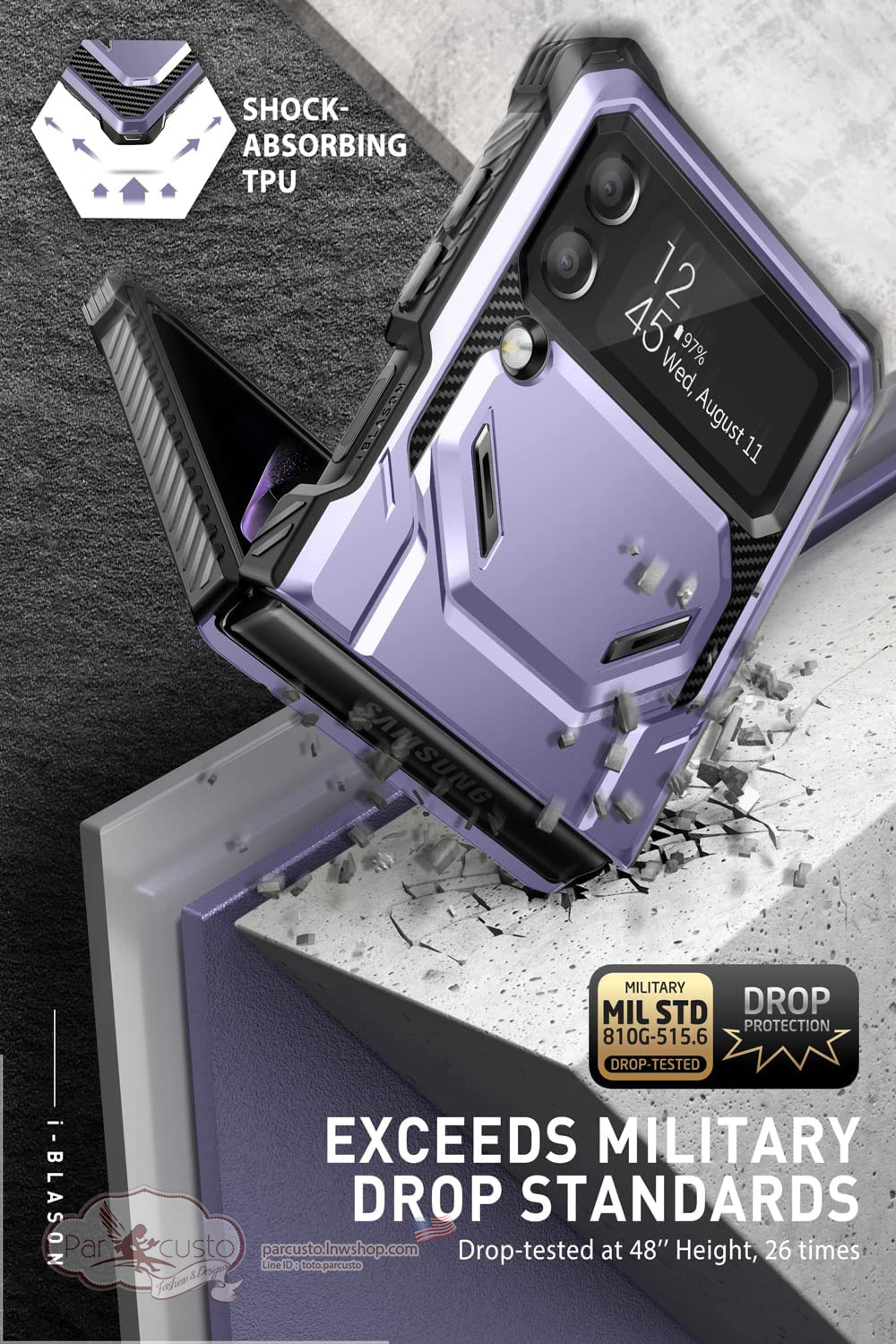 เคสกันกระแทก Samsung Galaxy Z Flip 4 5G [Armorbox] จาก i-Blason (Pre-order USA)