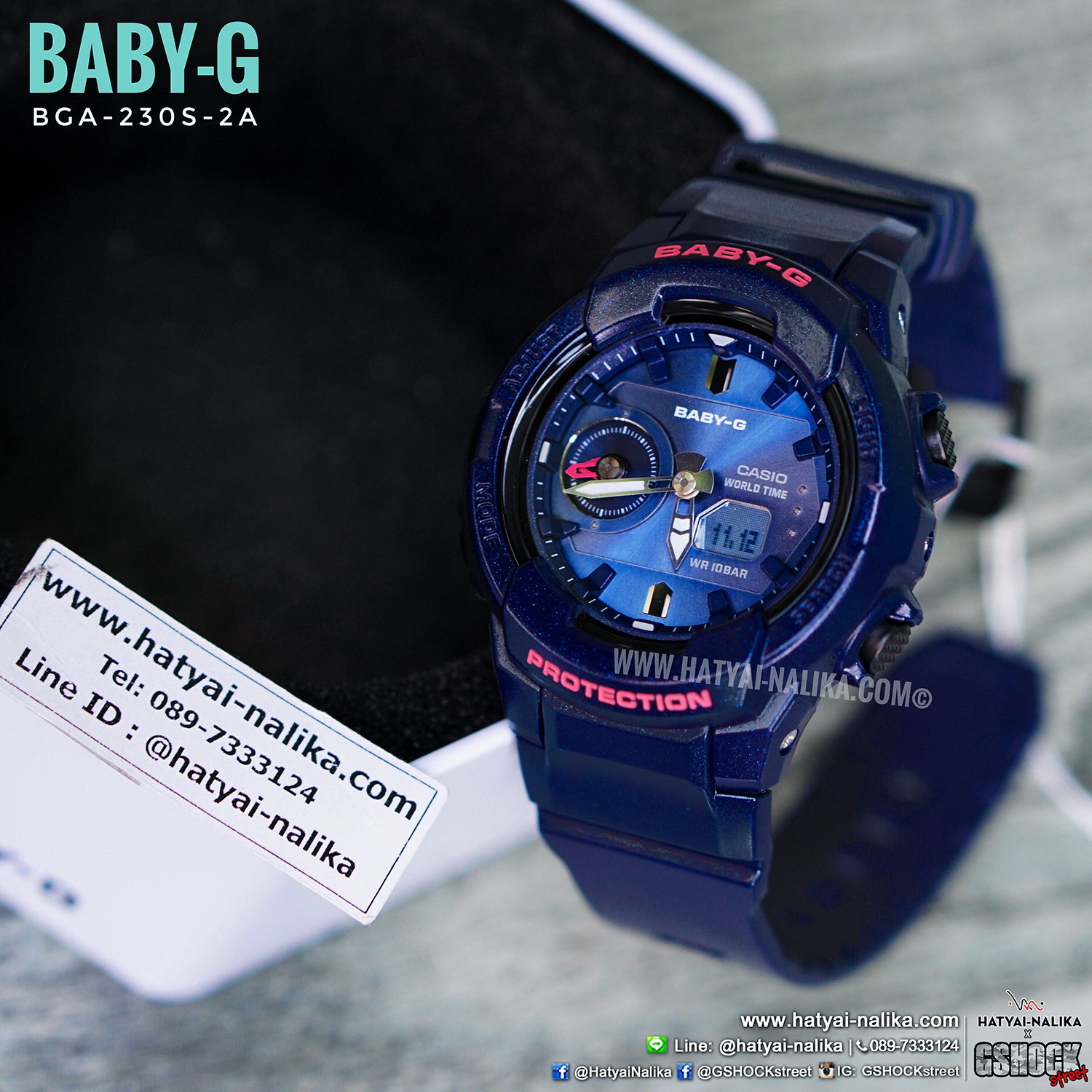 นาฬิกา Casio Baby-G BGA-230S Street Fashion Color series รุ่น BGA-230S-2A (Navy Blue) ของแท้ รับประกัน1ปี