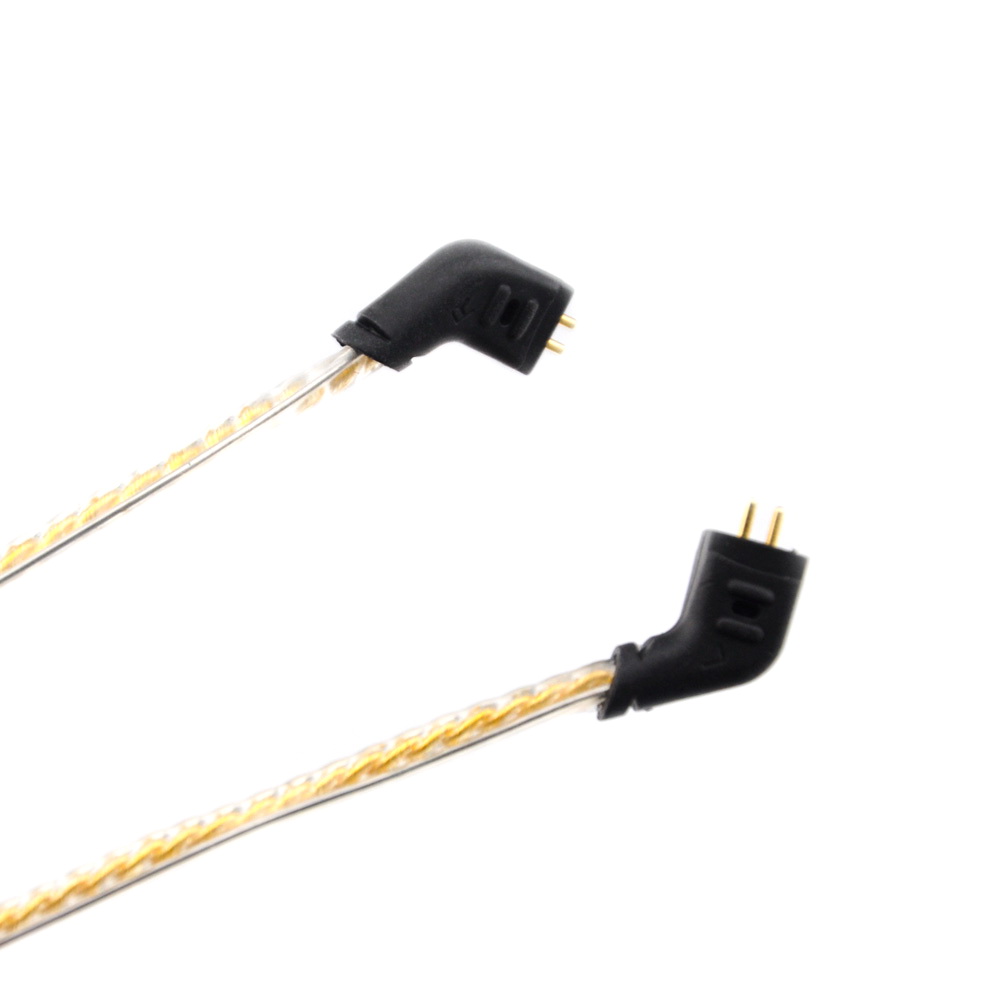 ขาย สายหูฟังชุบเงินถักสำหรับ KZ ZST / ED12 สีทอง