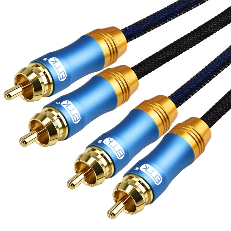 ERTK DualRCAtoDualRCA สาย RCA 2หัว เป็น สาย RCA 2 หัว สำหรับ ทีวี เครื่องเสียง VCD DVD CD เกรด Hi-Fi