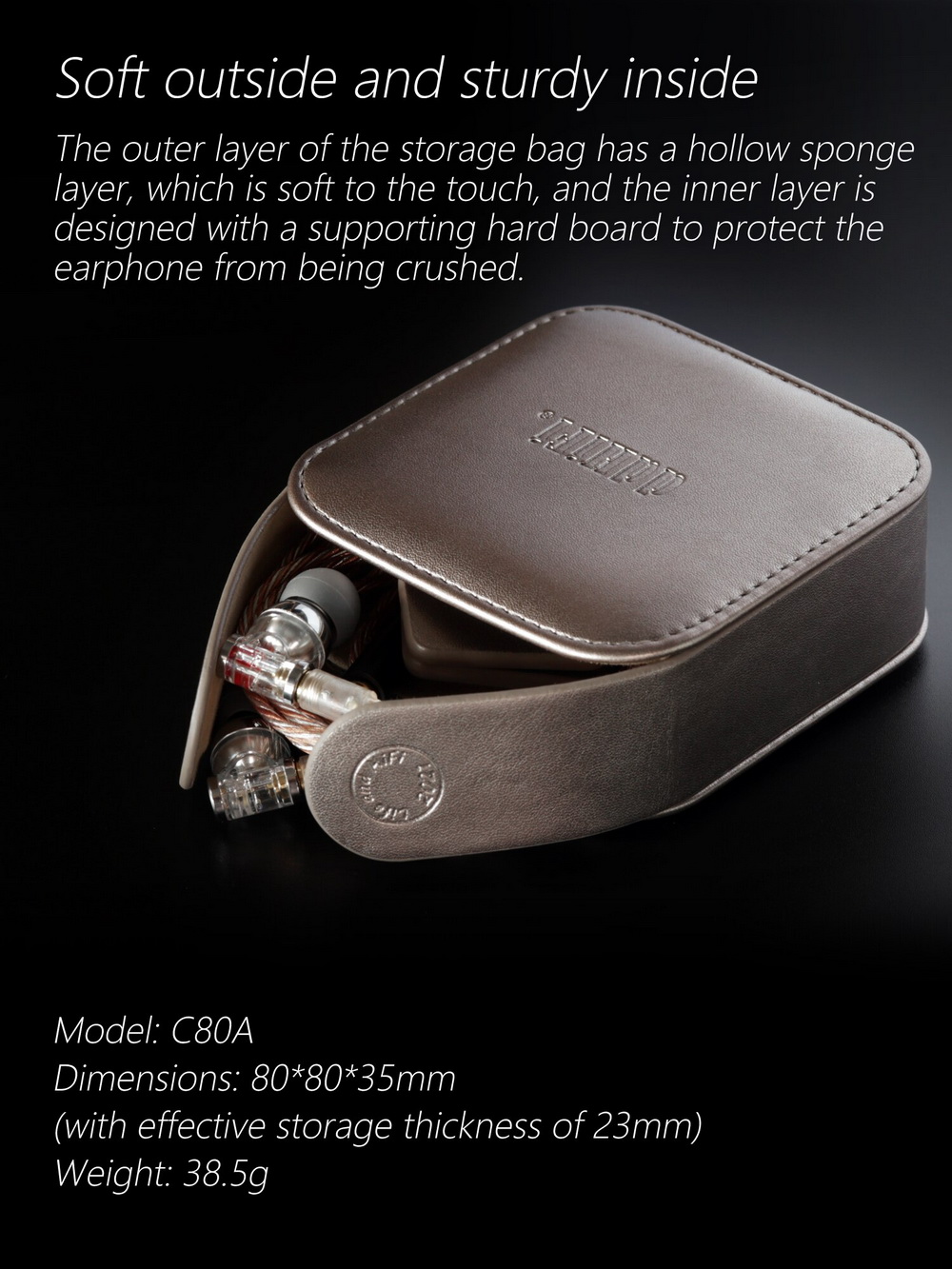 DD C80A เคสหนัง PU สำหรับเก็บหูฟัง In-Ear IEMs