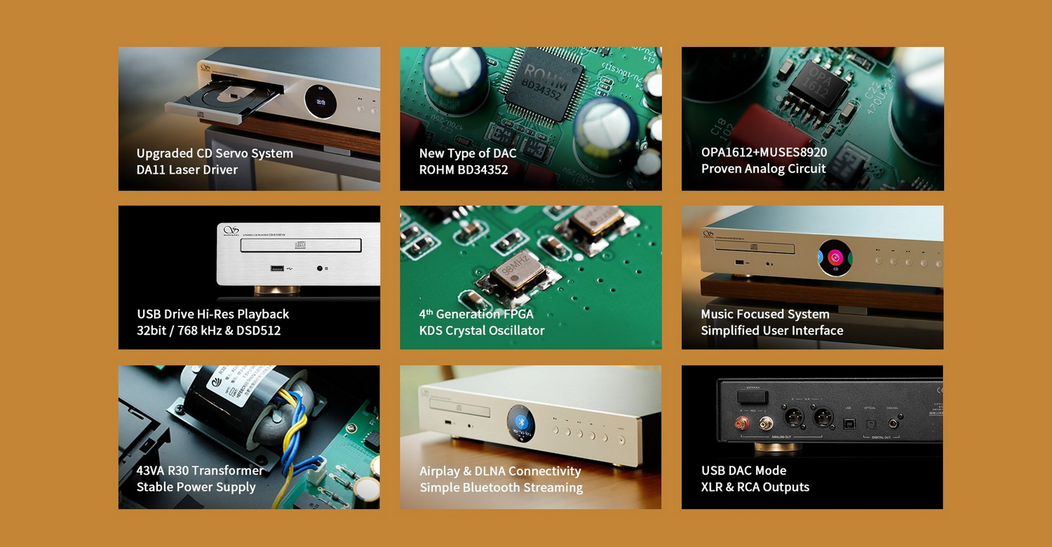 <สั่งจองล่วงหน้า> Shanling CD-S100 IV เครื่องเล่น CD รุ่นแรกระบบ DAC ROHM BD34352 ใหม่ รองรับ Dual Hi-Res ประกันศูนย์ไทย