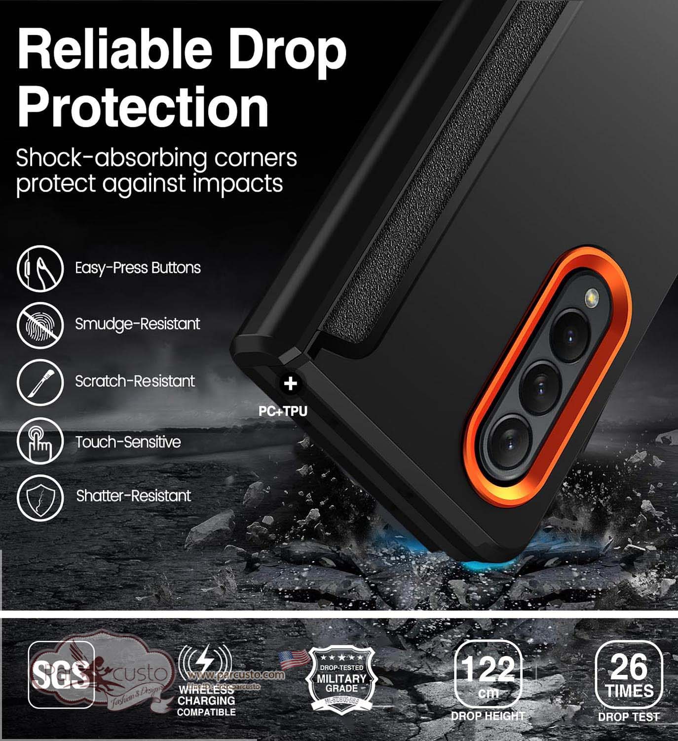 เคส Samsung Galaxy Z Fold 3 [Magnetic Soft Case] จาก X-FOUR [Pre-order USA]