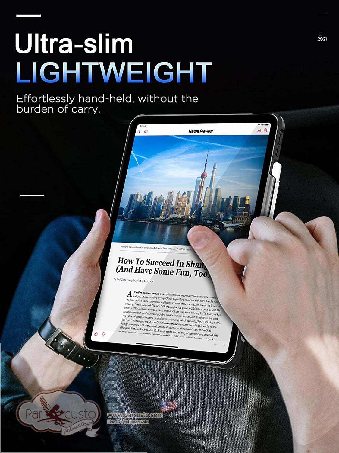 เคสกันกระแทก iPad Air 4th/5th Generation 10.9 Inch 2020/2022 [Multi-Angle] จาก MoKo [Pre-order USA]