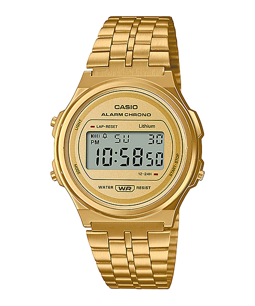 นาฬิกา คาสิโอ Casio Vintage DIGITAL A171 series รุ่น A171WEG-9A ของแท้ รับประกัน 1 ปี
