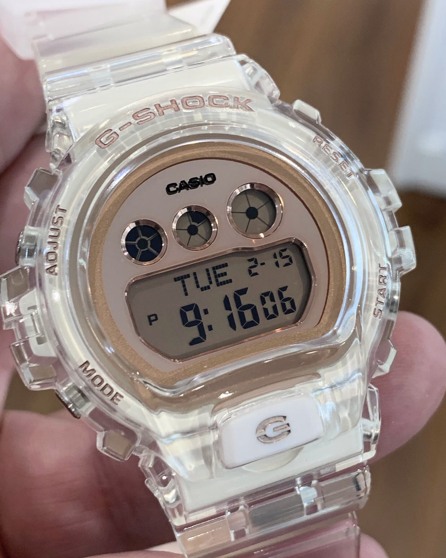 นาฬิกา Casio G-Shock มินิ S-Series Special Color GMD-S6900SR Skeleton Rose Gold series รุ่น GMD-S6900SR-7 ของแท้ รับประกัน1ปี