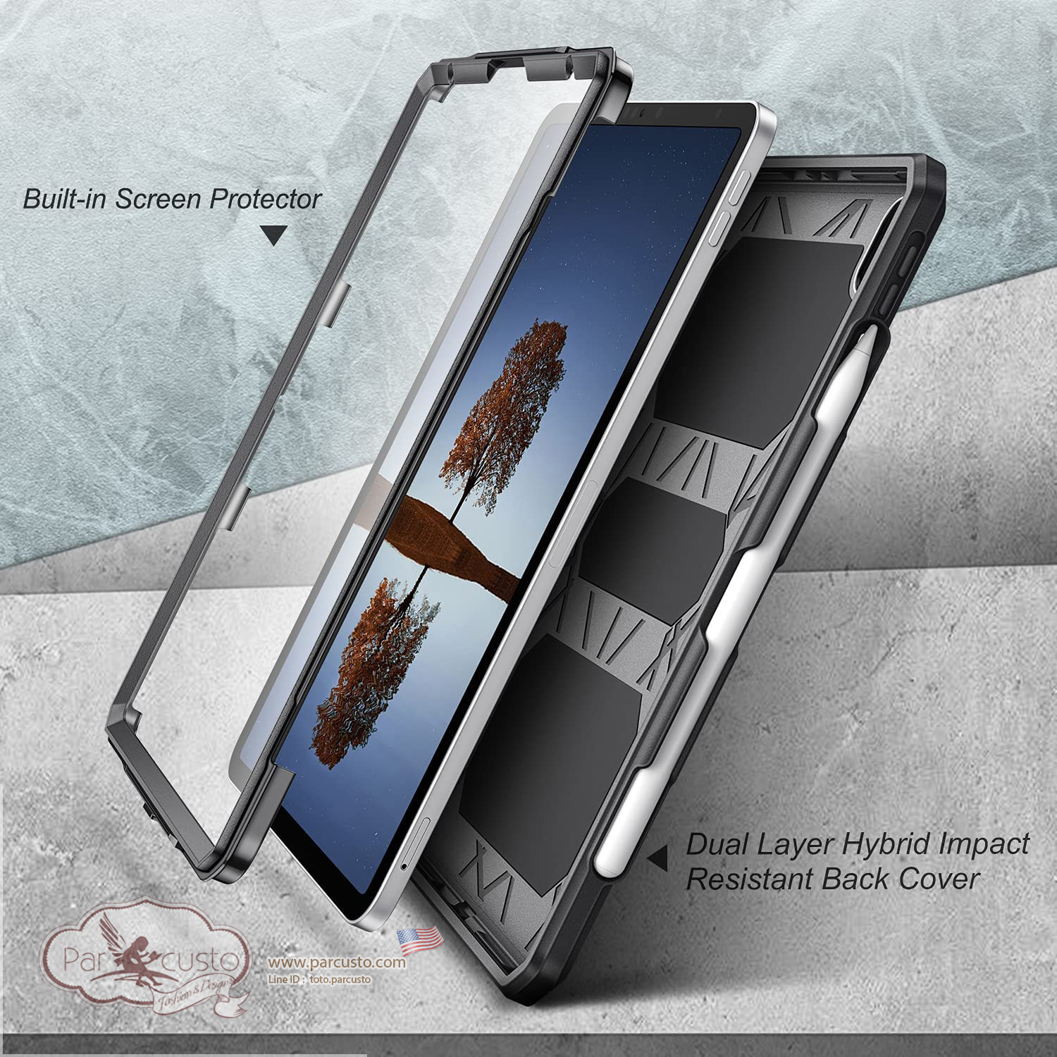 เคสกันกระแทก Apple iPad Pro 11 2021/2020/2018 [Tuatara Magic Ring] จาก Fintie [หมด]