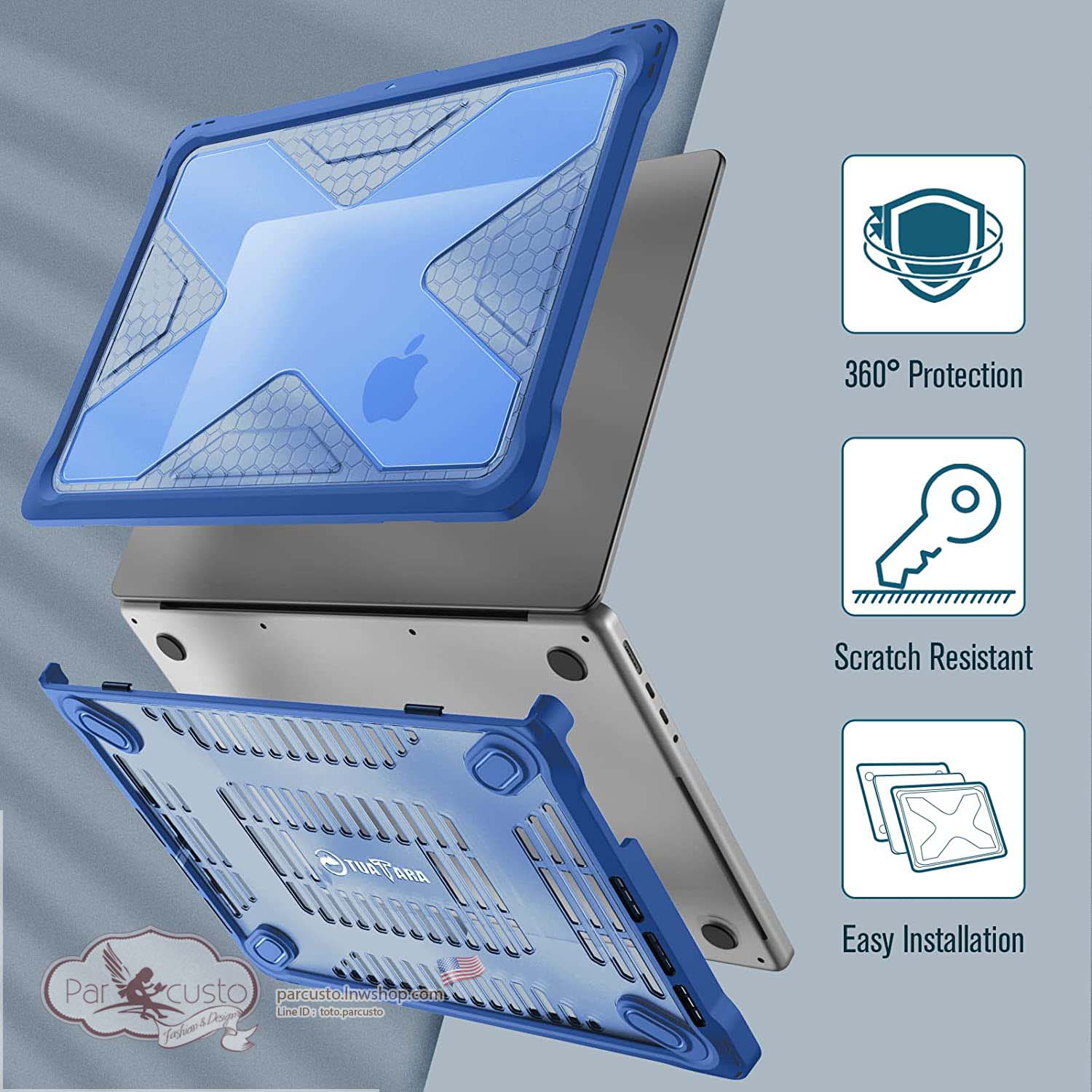 เคสกันกระแทก MacBook Pro 14 Inch A2442 (2021 2022) [Heavy Duty] จาก Fintie [Pre-order USA]