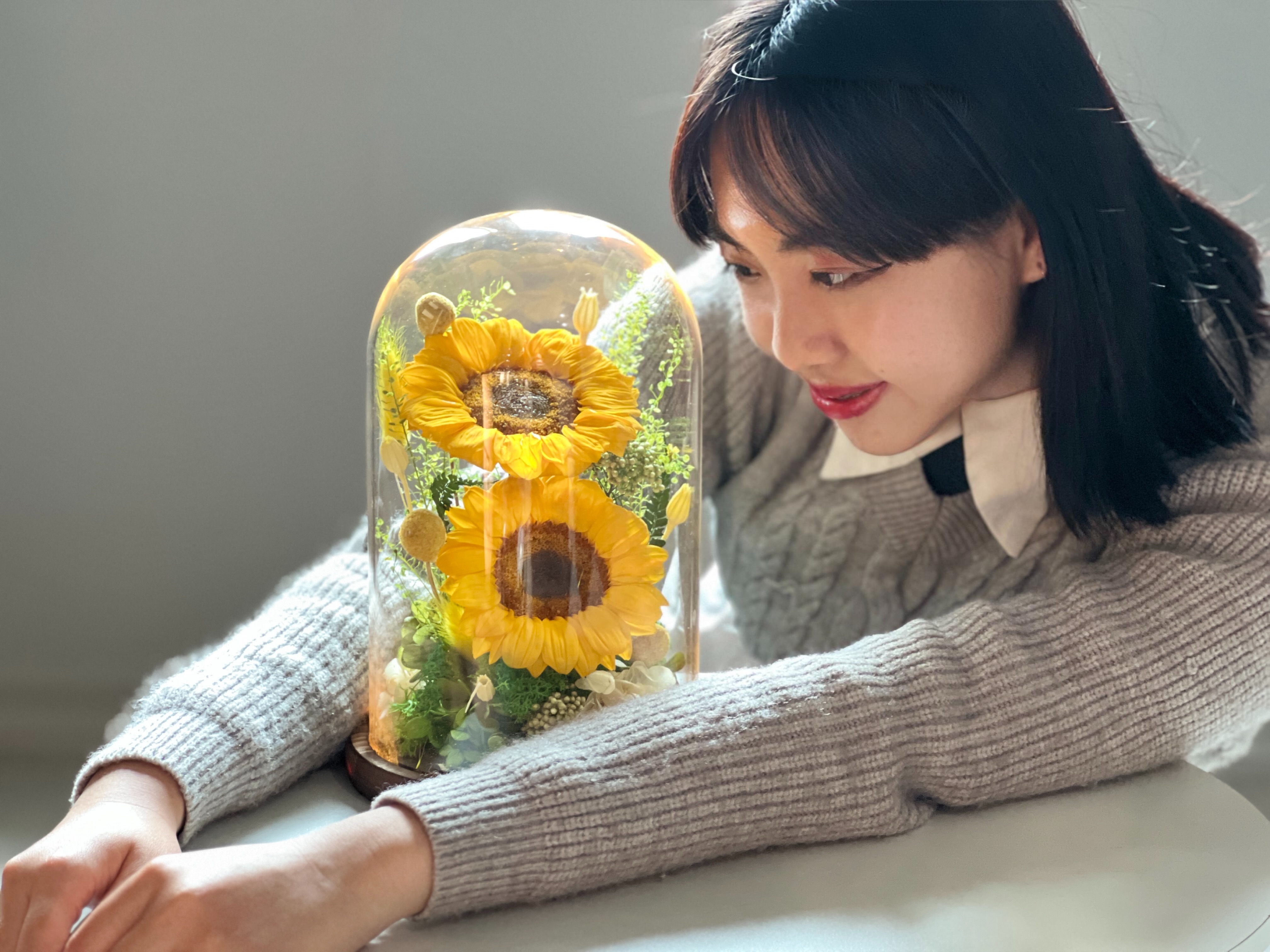 ดอกทานตะวันในโหลแก้ว