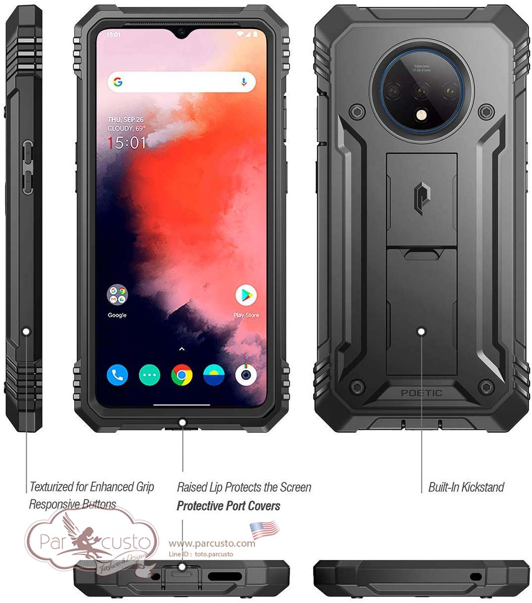 เคสกันกระแทก OnePlus 7T [REVOLUTION] จาก POETIC [Pre-order USA]