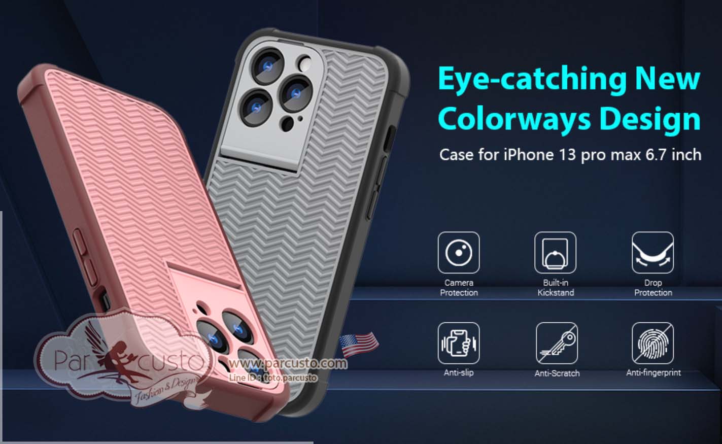 เคสกันกระแทก iPhone 13 Pro Max [Shockproof Anti-Slip] จาก CAFEWICH [Pre-order USA]