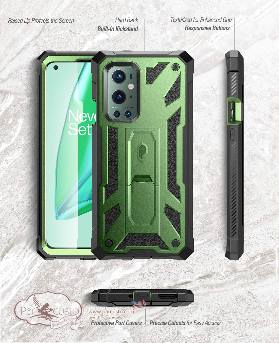 เคสกันกระแทก OnePlus 9 Pro 5G [Spartan Series] จาก Poetic [Pre-order USA]