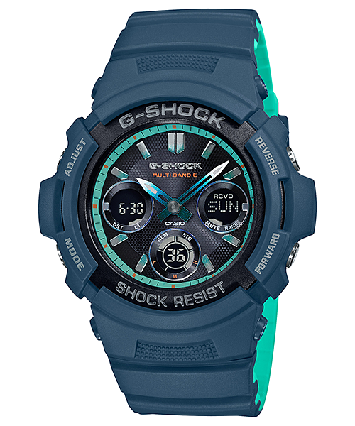 นาฬิกา Casio G-Shock Limited Cool Navy Blue Color series รุ่น AWG-M100SCC-2A ของแท้ รับประกัน1ปี