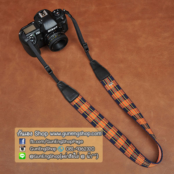 สายกล้องคล้องคอลายสวยๆ cam-in Scott Orange