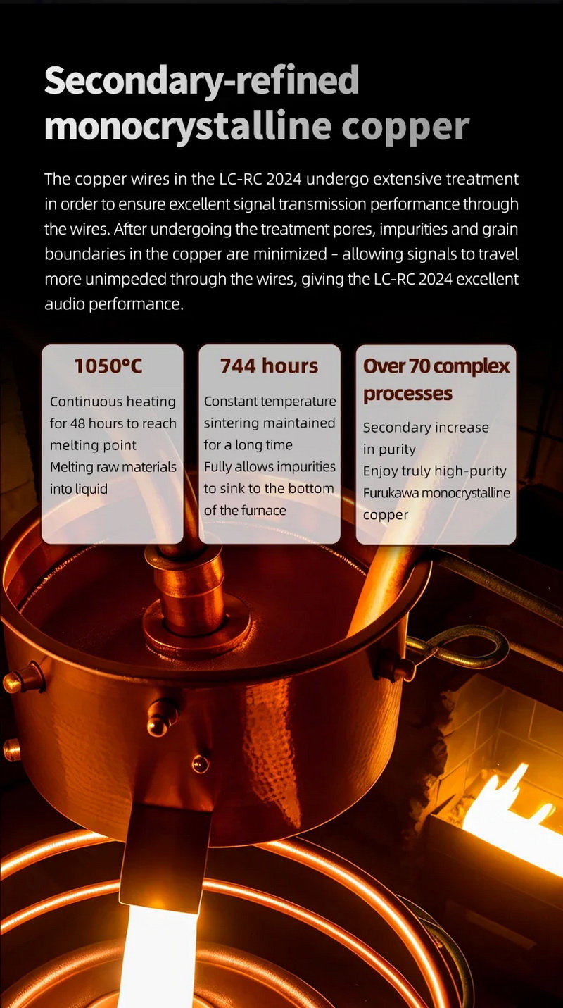 FiiO LC-RC 2024 รุ่นใหม่ปี 2024 สายอัพเกรดหูฟังทองแดงผลึกเดี่ยว Furukawa ถอดเปลี่ยนปลั๊กได้ ประกันศูนย์ไทย