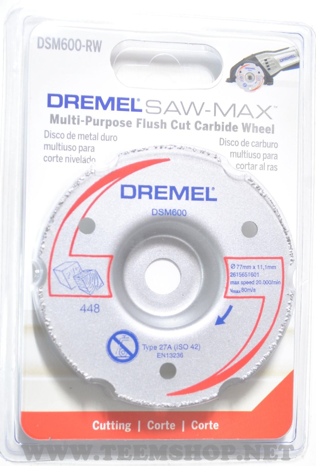 0215S600NA DREMEL DSM600-RW ใบตัดไม้แลพลาสติกปรับระนาด 3" SAW-MAX