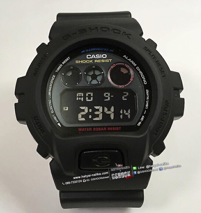 นาฬิกา Casio G-Shock Special color Basic Jet Black Multi-color series รุ่น DW-6900BMC-1 ของแท้ รับประกัน1ปี