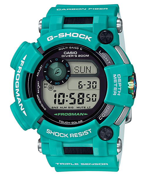นาฬิกา คาสิโอ Casio G-Shock FROGMAN 3-sensors Limited Master of G ชุด Master in Marine Blue series รุ่น GWF-D1000MB-3 "Made in Japan" ของแท้ รับประกัน 1 ปี