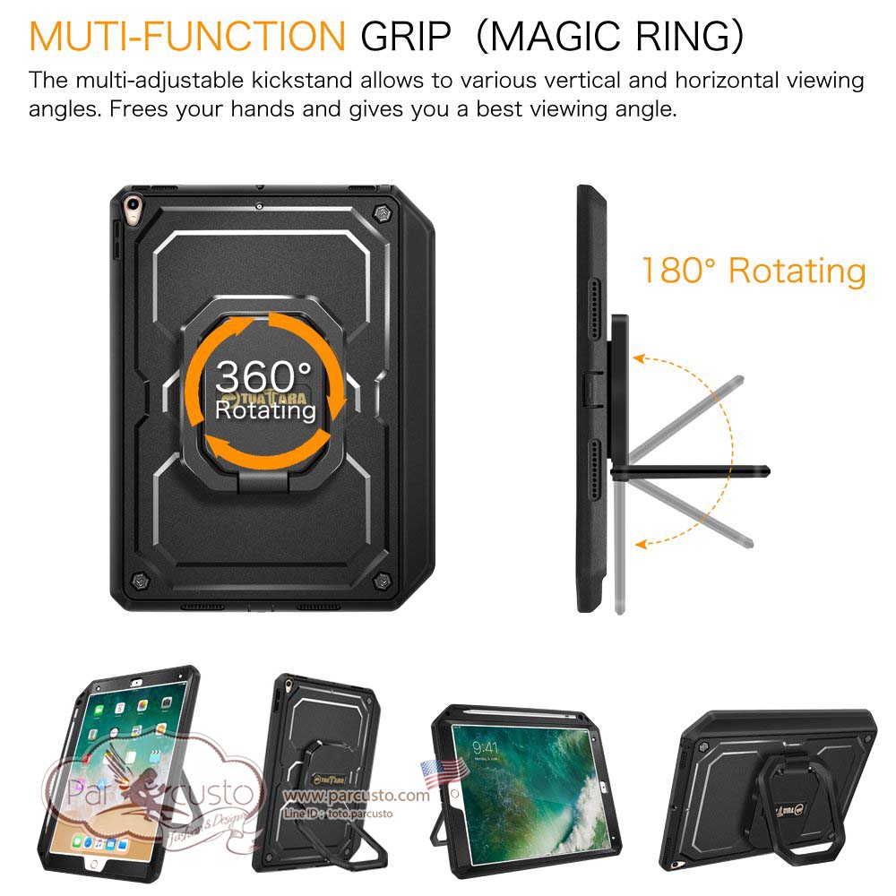 เคสกันกระแทก Apple iPad Air 3 2019 [Tuatara Magic Ring] จาก Fintie [Pre-order USA]