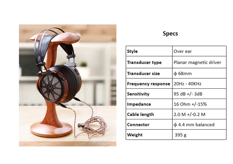 Sendy Apollo หูฟัง Headphone ไดรเวอร์ Planar 68 มม. ไม้แบบเปิดด้านหลัง ประกันศูนย์ไทย