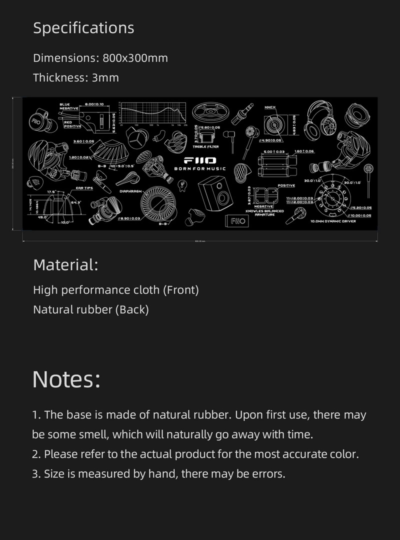 ขาย FiiO F2051H แผ่นรองเม้าส์เกมมิ่ง ประสิทธิภาพสูง ลื่นไหล แม่นยำ ขนาด 80x30 เซนติเมตร