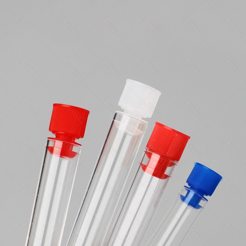หลอดเทสพลาสติกแข็ง หลอดทดลอง พร้อมฝาปิด คละสี (Plastic Round Bottom Test Tube / Centrifuge)