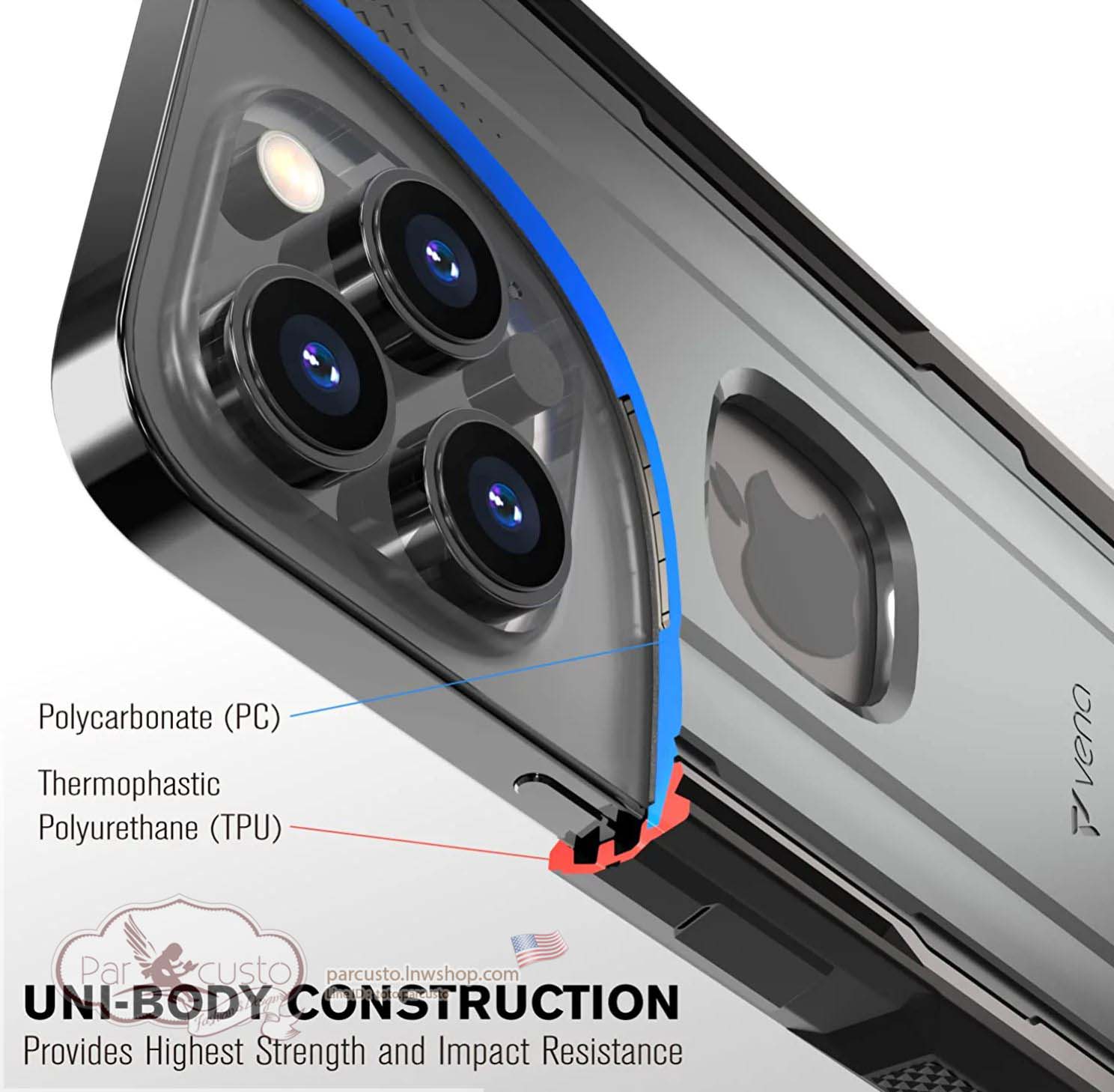 เคสกันกระแทก Apple iPhone 14 Pro [vArmor] จาก Vena (Pre-order USA)