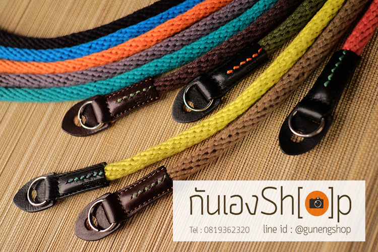 สายคล้องคอกล้อง รุ่นเชือกถัก
